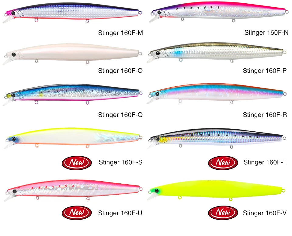 31g Floating Minnow STINGER 160F Saltwater Fishing Lure  Ultra-long Casting Hard Baits 500G Large Baits