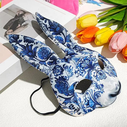 Masquerade Masque for Women Creative Halloween Half Face Bunny Masque Cosplay Costume Supplies Facial Cover for Easter Decor