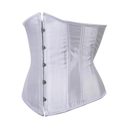 BurVogue Women's Satin Underbust Corset Bustier Waist Training Cincher Plus Size  Lace Up Bustiers & Corsets