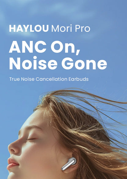 HAYLOU Mori Pro Bluetooth 5.4 Earphones Wireless  43dB Adaptive Hybrid ANC Hi-Res LDAC Earbuds 6 Mic Headphones 28H Battery Life