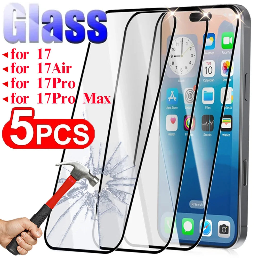 High-Definition Screen Protectors for iPhone 17 Air 17Pro 17 ProMax 9H Hardness Scratch-proof Tempered Glass for iPhone 17