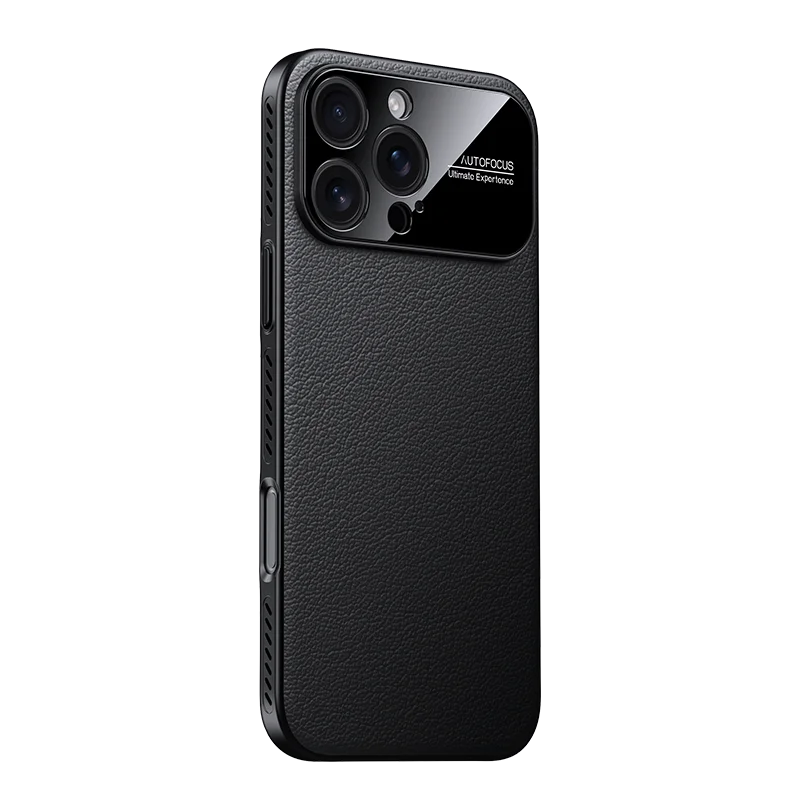 Luxury Ultra Thin Solid Color Leather Heat Dissipation Magsafe Phone Case for iPhone 17 16 15 14 Pro Max Light Grip Bumper Shell