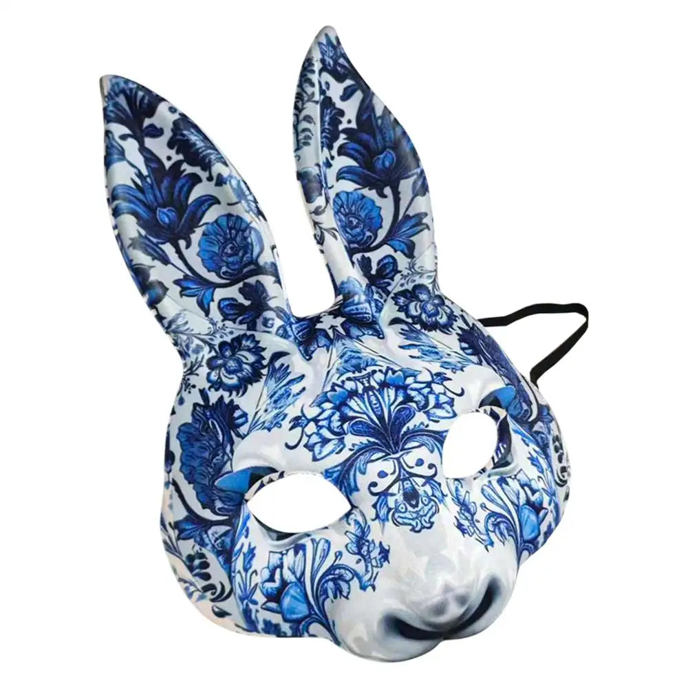 Masquerade Masque for Women Creative Halloween Half Face Bunny Masque Cosplay Costume Supplies Facial Cover for Easter Decor