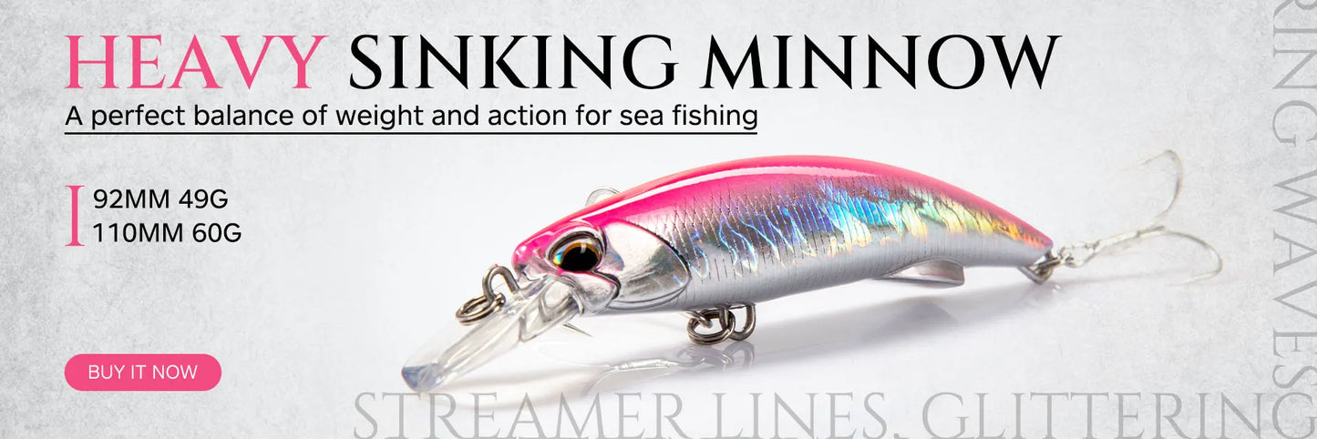 Floating Minnow Fishing Lure 120mm20g/145mm27g Flash Flake Wobbler Silent Assassin Floating Hard Bait For Pike Bass