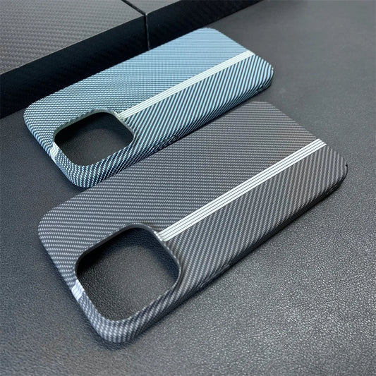 Luxury Contrast Carbon Fibre Pattern Matte Phone Case For iPhone 17 16 15 11 12 13 14 Pro Max Ultra Thin Hard Shockproof Cover