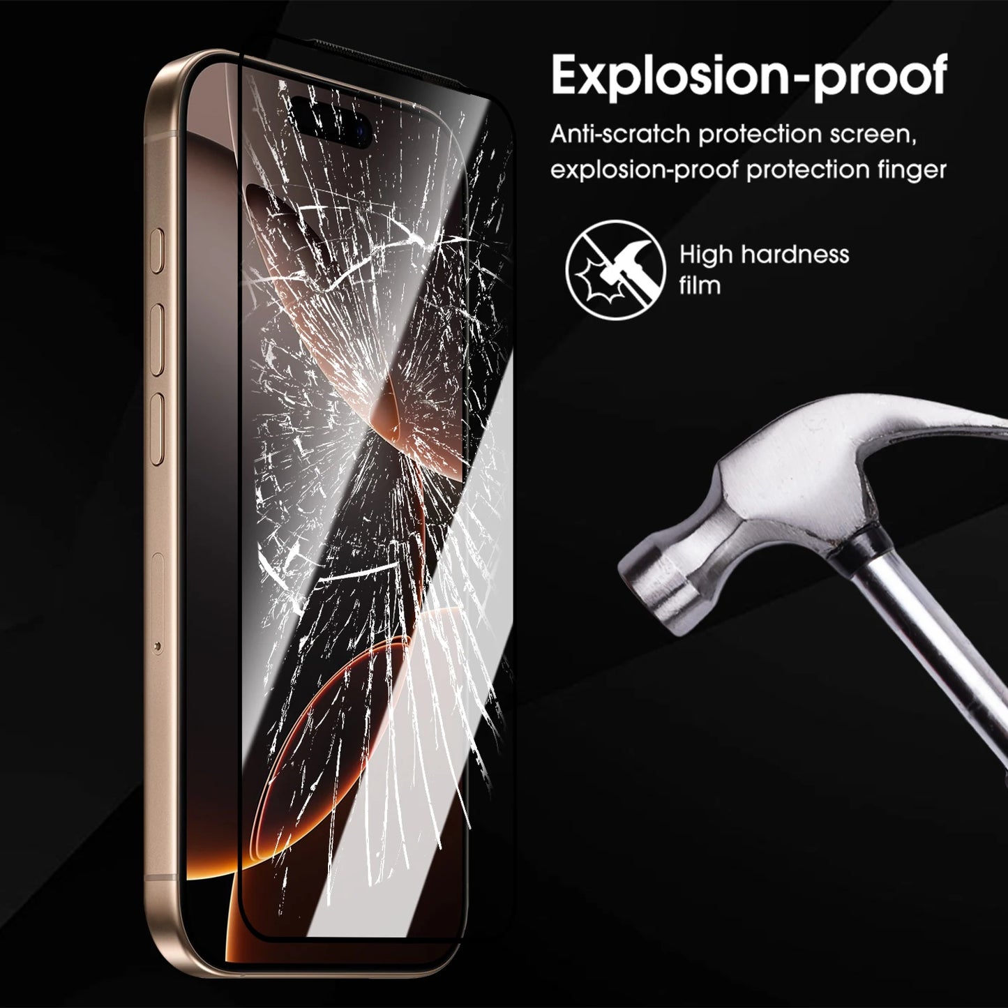 Tempered Glass Screen Protectors for IPhone 17/17 Air/17 Pro/17 ProMax 9H Hardness Tempered Films with Dustproof Hole