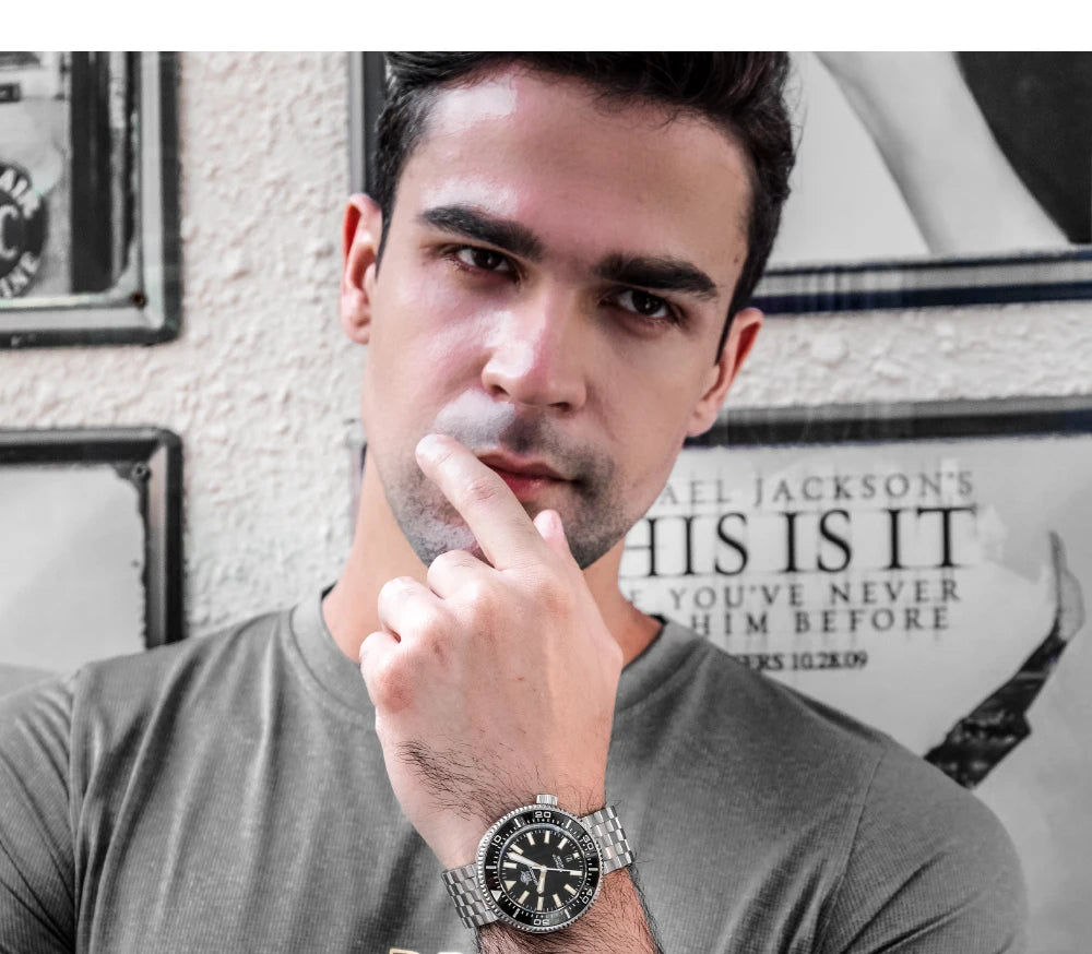 ADDIESDIVE Men's Diver's Watches 1000m Sapphire Glass Super Luminous Calendar NH35A Automatic Mechanical Wristwatch Luxury Watch