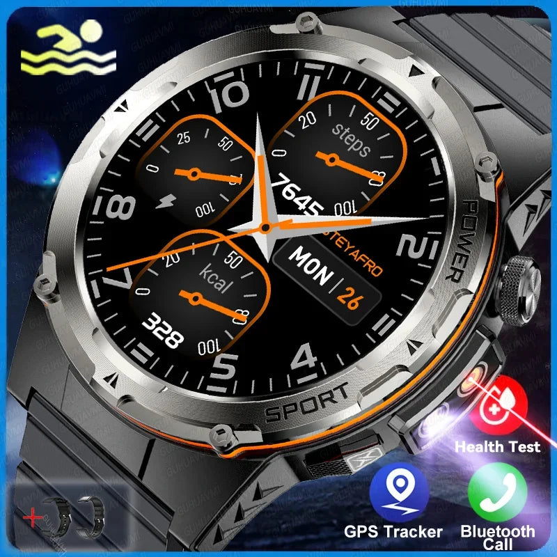 GPS Smart Watches 2025 New For Xiaomi IOS Military Smartwatch Men 3ATM Waterproof 100+ Sport Modes Built-in NFC BT Call Watches