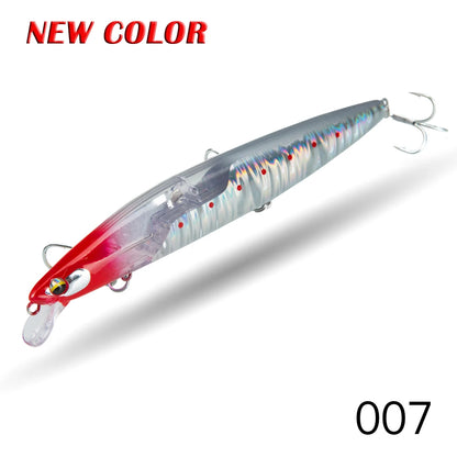 Floating Minnow Fishing Lure 120mm20g/145mm27g Flash Flake Wobbler Silent Assassin Floating Hard Bait For Pike Bass