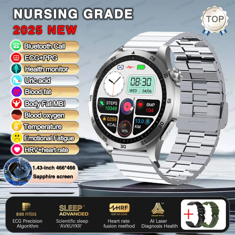 Huawei ECG+PPG Laser Treatment Health Smart Watch Three highs Clock Blood pressure Heart rate Men HD Call Bracelet