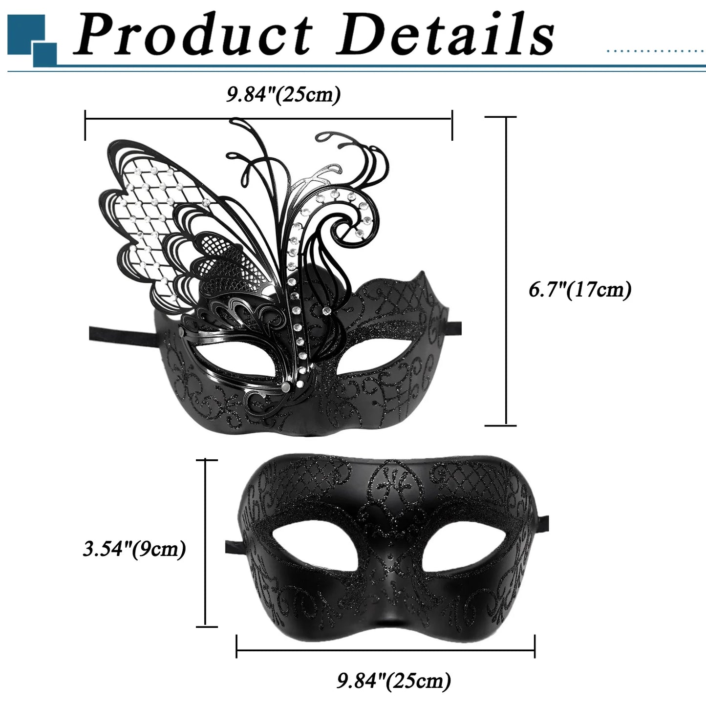 Masquerade Ball Mask Venetian Metal Mask Mystery Fashion Carnival Mask Halloween Party Costume Ball Mask