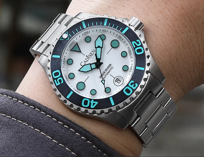 CADISEN AQUA DIVER Brand Luxury Men Watches Automatic Watch Japan NH35A 100M Waterproof Luminous Mechanical Wristwatch