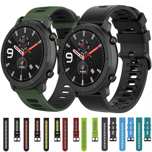 Silicone Strap for Amazfit GTR 47MM /2/2e/Stratos 3 GTR 4 3pro Bracelet Correa For Amazfit GTS 4 Mini/2 2E 3 Watchband