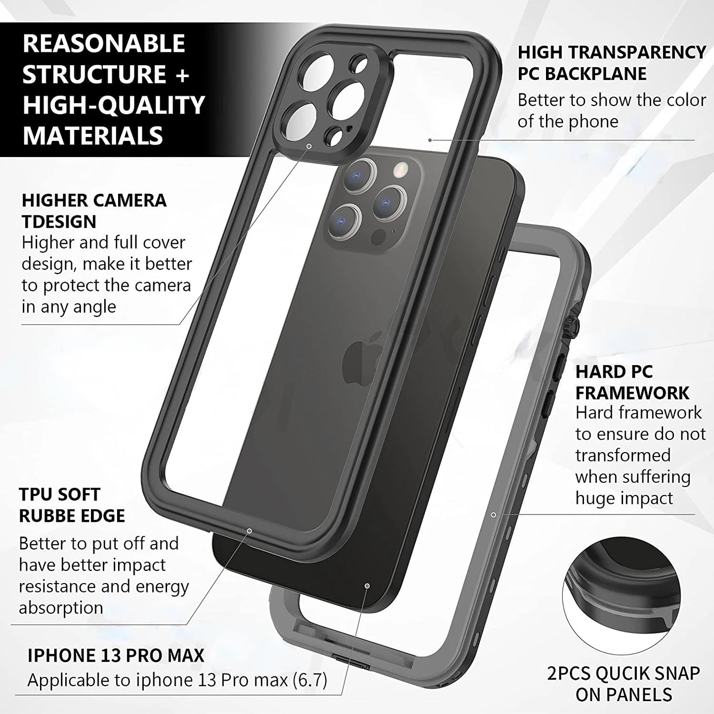 Waterproof Case For iPhone 17 Air 16e 15 Pro Max 14 Pro Max 13 12 11Pro Max XR Full Protection Heavy Duty Shockproof Covers