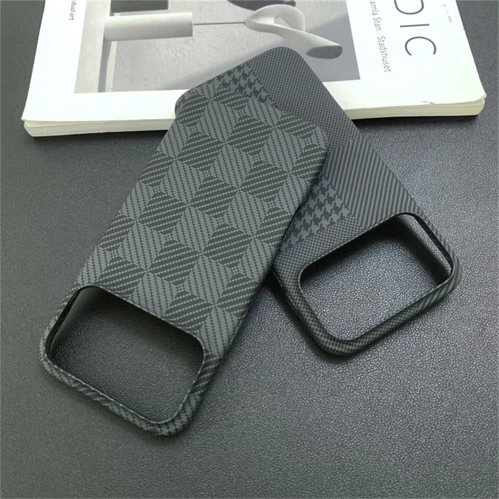Case for iPhone 17 Pro Max 16 15 14 13 Luxury Checkered Pattern Contrast Color Bumper Cover