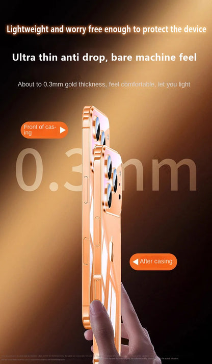 Plating Transparent with Lens Film Case for iPhone 17 Air 17 16 15 14 13 12 11 Pro Max Plus Anti-fall Damping Cover