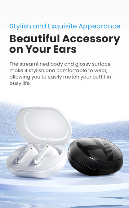 HAYLOU Mori Pro Bluetooth 5.4 Earphones Wireless  43dB Adaptive Noise Cancellation Earbuds 6 Mic Headphones 28H Battery Life