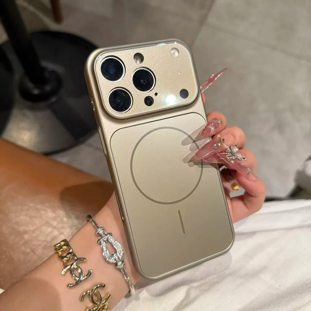 Like 17 Designed AG Glass Magnetic Case for iPhone 17 Air pro Max 16 15 14 13 Electroplate Back Cover Mobile Phone Accessories