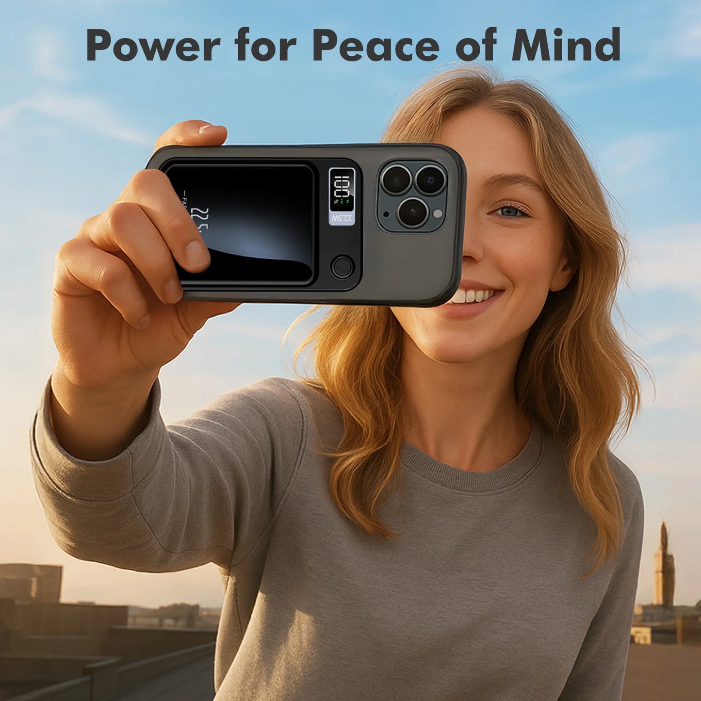 100000mAh Magnetic Power Bank Wireless Portable 22.5W Fast Charger For Iphone Huawei Samsung External Auxiliary Backup Battery