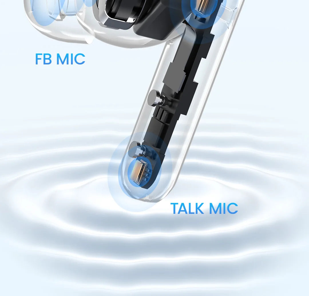 HAYLOU Mori Pro Bluetooth 5.4 Earphones Wireless  43dB Adaptive Noise Cancellation Earbuds 6 Mic Headphones 28H Battery Life