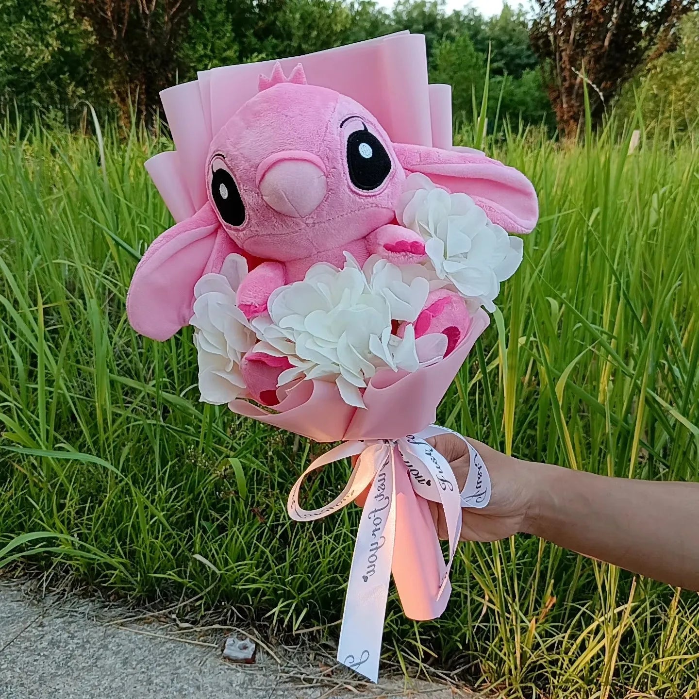 Lilo & Stitch Bouquet Major Holiday Gift PVC Rose Sunflower Anime Stuffed Doll Birthday Girl Valentine'S Christmas Day Girl Gift