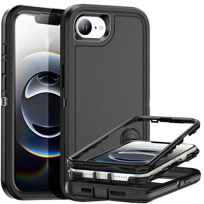 For iPhone 17 16e 16 15 14 13 12 11 Pro Max 2025 Heavy Duty Shockproof Anti-Scratch Rugged Protective with Kickstand Cover