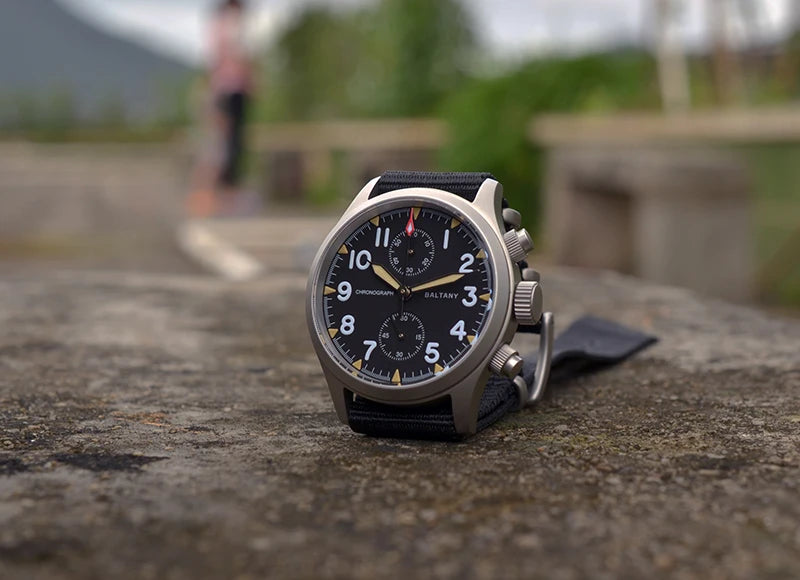 Baltany 2025 new military 39mm men's quartz chronograph VK61 sapphire stainless steel waterproof 10Bar luminous reloj hombre