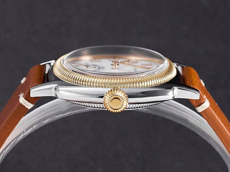 Baltany S4036F 36MM 1926S Oyster Tribute Watch Man Stainless Steel Waterproof Vintage Gold Bezel Automatic Mechanical Watches