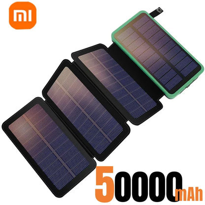 200000mAH Solar Power Bank Folding Solar Panels 5V 2A USB Output Portable Outdoor Camping Sun Power For IPhone Android