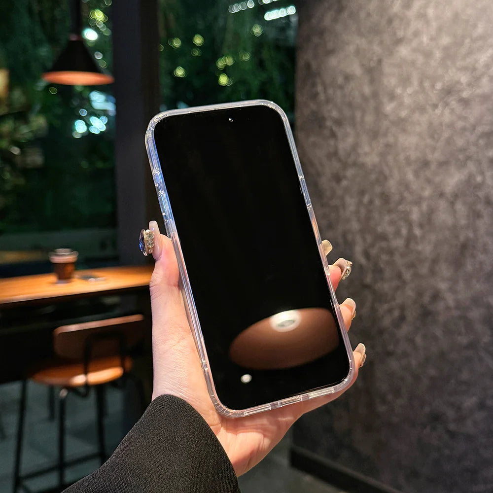 Factory-designed new model gradient color is fashionable and Glacier patterned For iphone 17Air 17Pro/pro max case Green Blue