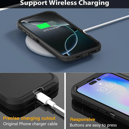 For iPhone 17 Air 16e 15 Pro 14 Plus 13 Pro Max 12 11 XR Phone Case Heavy Duty Defend Hybrid Rugged Shockproof Armor Hard Cover