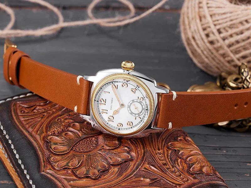 Baltany S4036F 36MM 1926S Oyster Tribute Watch Man Stainless Steel Waterproof Vintage Gold Bezel Automatic Mechanical Watches