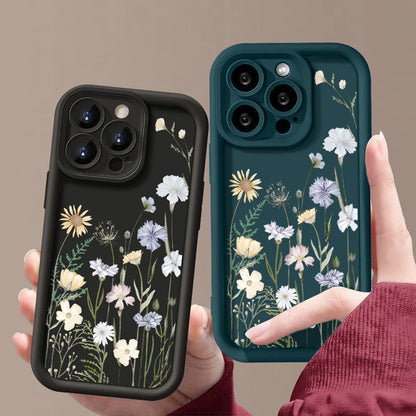 IPhone 17 16e 15 16 Pro Max 14 13 12 Pro Max 15 16 Plus Air 11 Case Flowers Pattern Shockproof Soft TPU Silicone Phone Cover