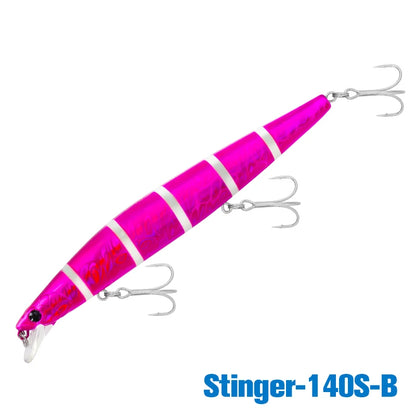Minnow Sea Fishing Lure STINIGER 140mm 26g Piston Weight Ultra Long Casting Seabass Inshore Hard Baits
