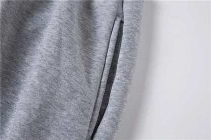 Fashion Long Sleeves KING And QUEEN Printed Hooded Suits Autumn Winter Couple Hoodie + Pants 2-Piece Suit