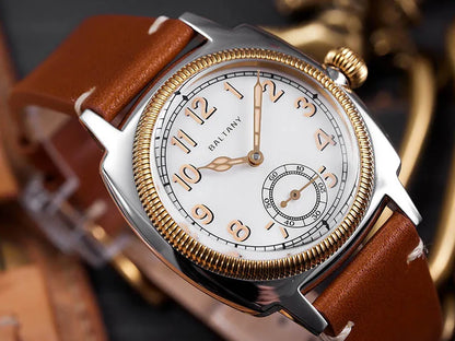 Baltany S4036F 36MM 1926S Oyster Tribute Watch Man Stainless Steel Waterproof Vintage Gold Bezel Automatic Mechanical Watches