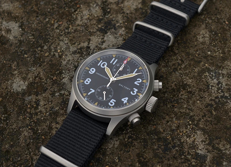 Baltany 2025 new military 39mm men's quartz chronograph VK61 sapphire stainless steel waterproof 10Bar luminous reloj hombre