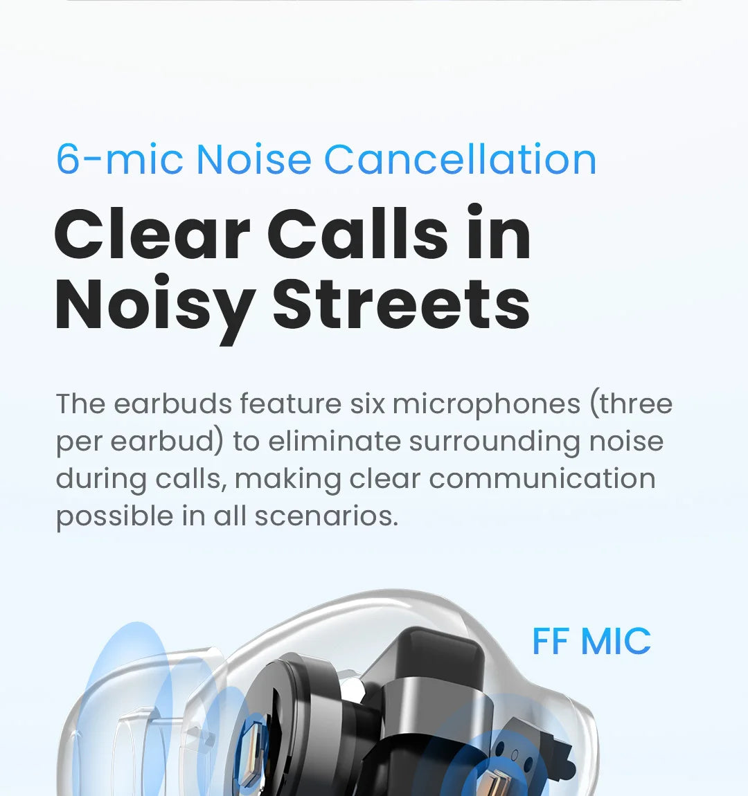 HAYLOU Mori Pro Bluetooth 5.4 Earphones Wireless  43dB Adaptive Noise Cancellation Earbuds 6 Mic Headphones 28H Battery Life