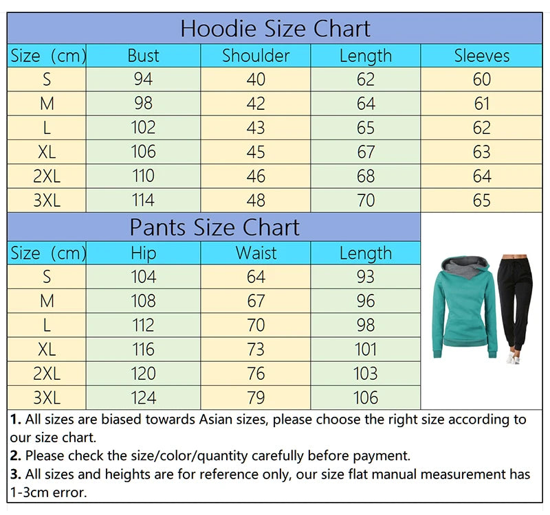 Woman Tracksuit Two Piece Set Winter Warm Hoodies+Pants Pullovers Sweatshirts Female Jogging Woman Clothing Sports Suit Outfits