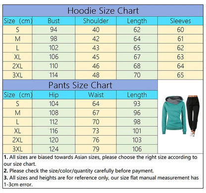 Woman Tracksuit Two Piece Set Winter Warm Hoodies+Pants Pullovers Sweatshirts Female Jogging Woman Clothing Sports Suit Outfits