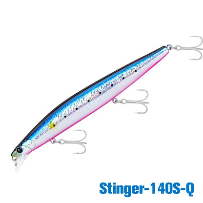 Minnow Sea Fishing Lure STINIGER 140mm 26g Piston Weight Ultra Long Casting Seabass Inshore Hard Baits