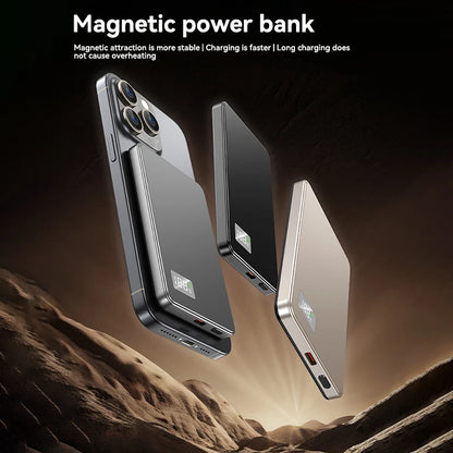 500000mAh Magnetic Power Bank Portable Wireless PD22.5W Fast Charging External Battery for Magsafe For iPhone Samsung