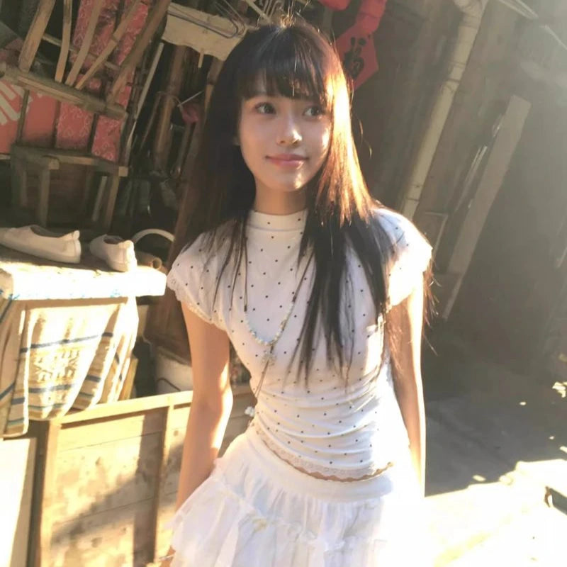 Clothes Polka Dot T Shirt for Women Sexy Streetwear  Fashion Ropa De Mujer Spring Summer Short Tees