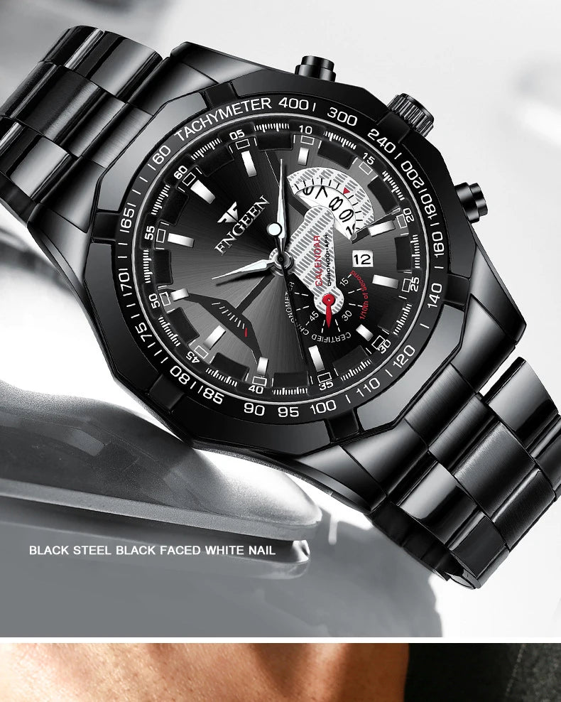 Brand Luxury Watch Fashion Casual Military Quartz Sports Wristwatch Full Steel Waterproof Men's Clock Relogio Masculino