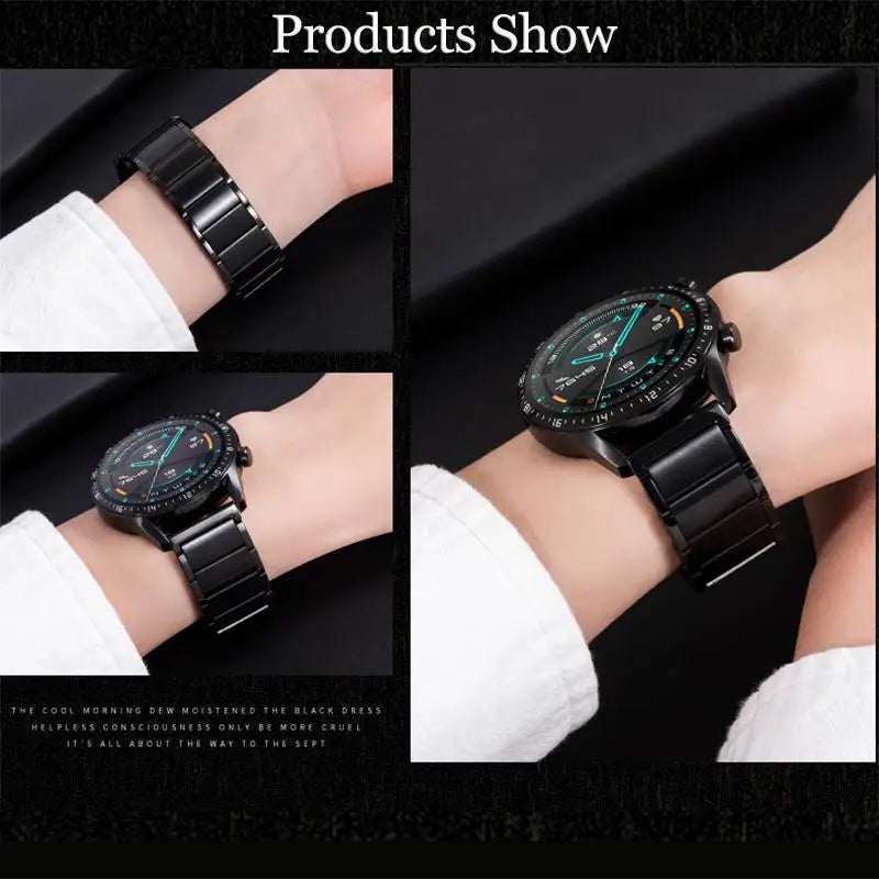 Watch Strap Magnetic Metal Band For Amazfit Bip 3 3Pro GTR 3 4 GTS 2 3 4 4mini Stainless Steel For Huawei GT2 Pro GT3