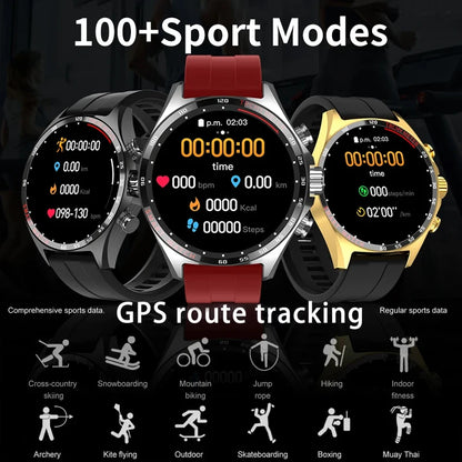 Smart Watchs Men Sport Fitness GPS Tracker Compass Bluetooth Call Heart Rate Health Smartwatch for Huawei Xiaomi Ferrari