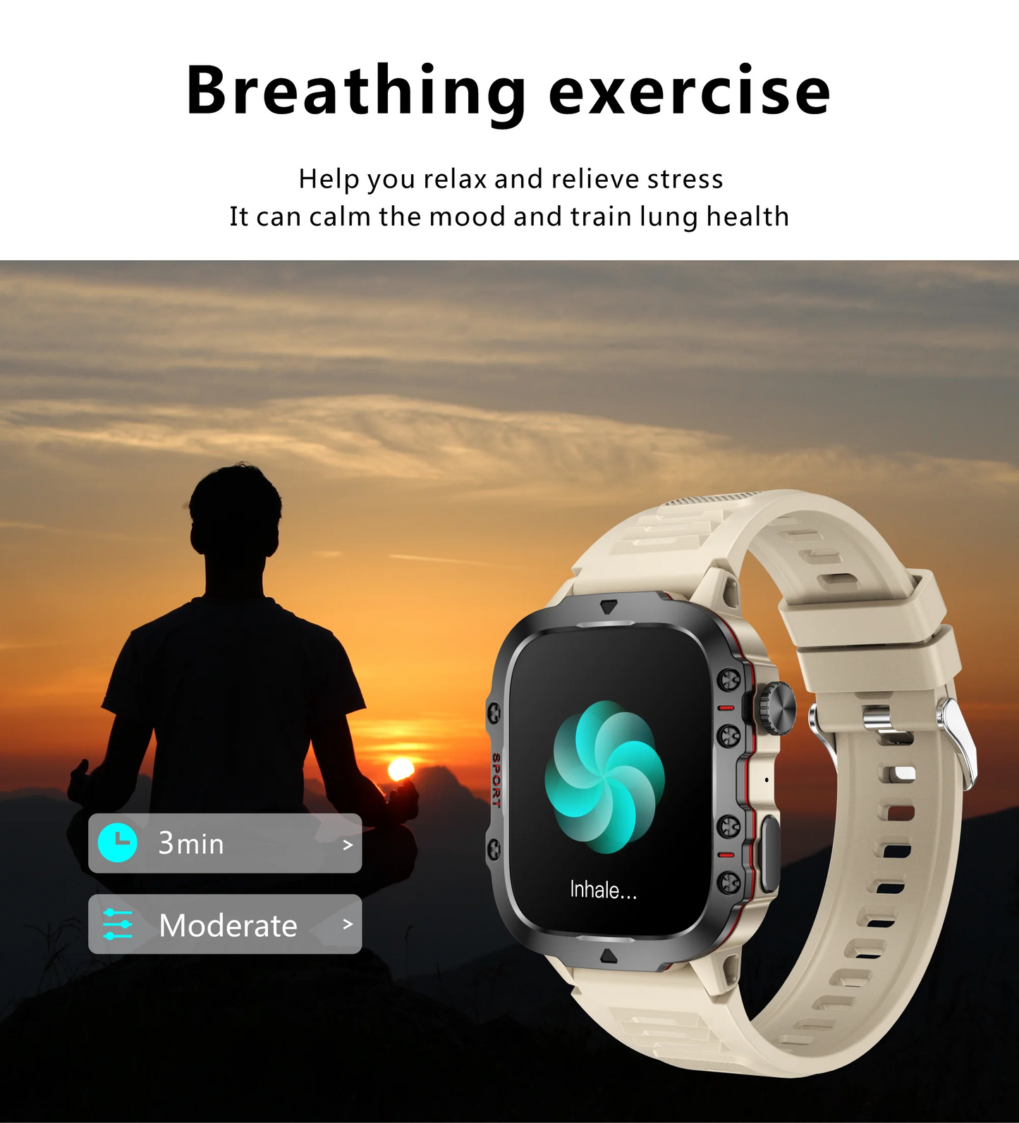 LIGE Outdoor Smart Watch Men 2.01" Screen 3AT Waterproof Watches Bluetooth Call Ai Voice Sport Smartwatch For Android Xiaomi IOS