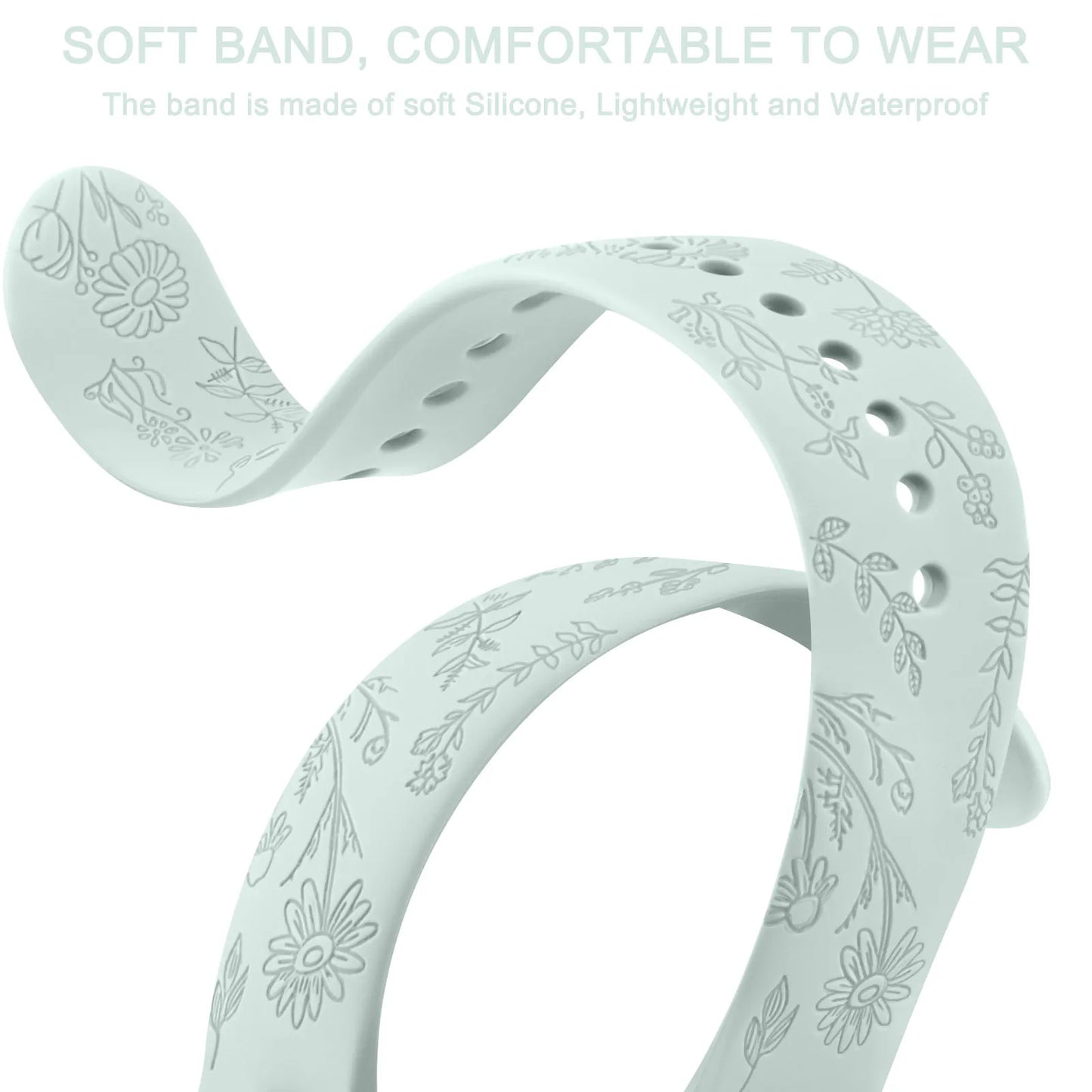 Flower Engraved Strap For Amazfit GTS/2/2e/3/4 GTS2 Mini/GTR 4/3/Pro/47mm/GTR2/2e/stratos 2/3/Bip Lite Band Bracelet