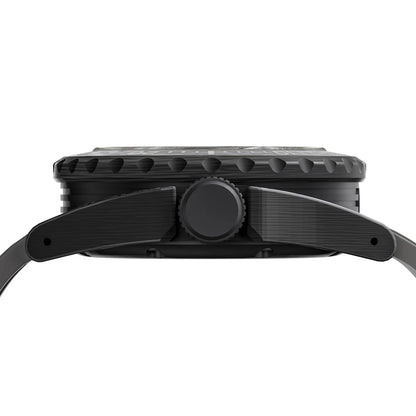 DREAMAS Men's Carbon Fiber Automatic Mechanical Diving Watch Swiss Luminous 500m Waterproof Gradient cold grey D0390G3