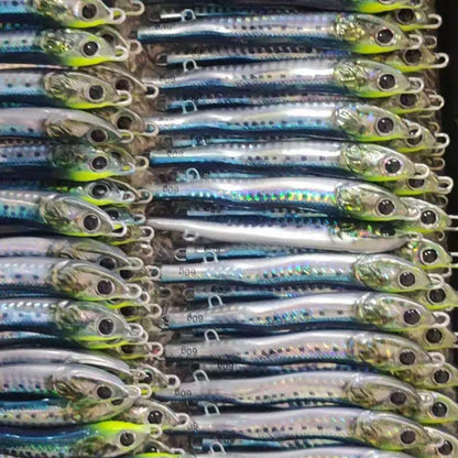 JIg Lure Fishing Anglers Glow Jig 3D Print Treble Hook Speed Falling 40g60g80g Metal Hard Bait Jigging Pesca Bait